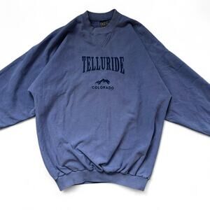 Sansegal telluride colorado blue crewneck